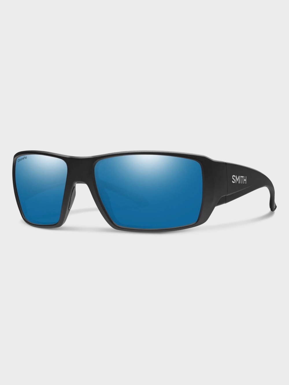 SMITH Men’s Black Frame Sunglasses with Blue Lenses - Sport Wrap